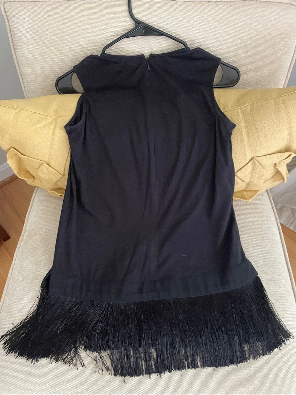 J Crew Black Sleeveless Fringe Hem Women’s Top Size XXS